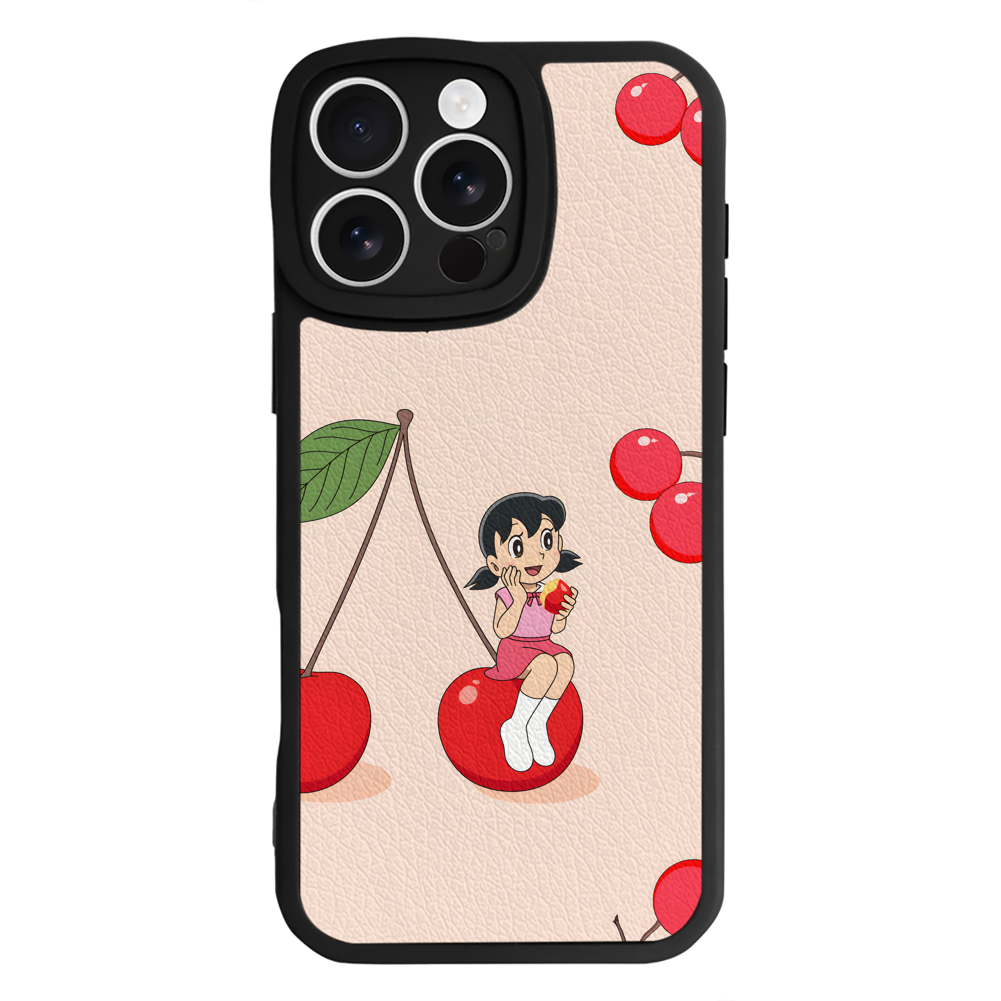 （画像用） ドラえもん Doraemon 【iPhone 16シリーズ対応】シリコンスマホケース（レザー調） 材質：シリコン